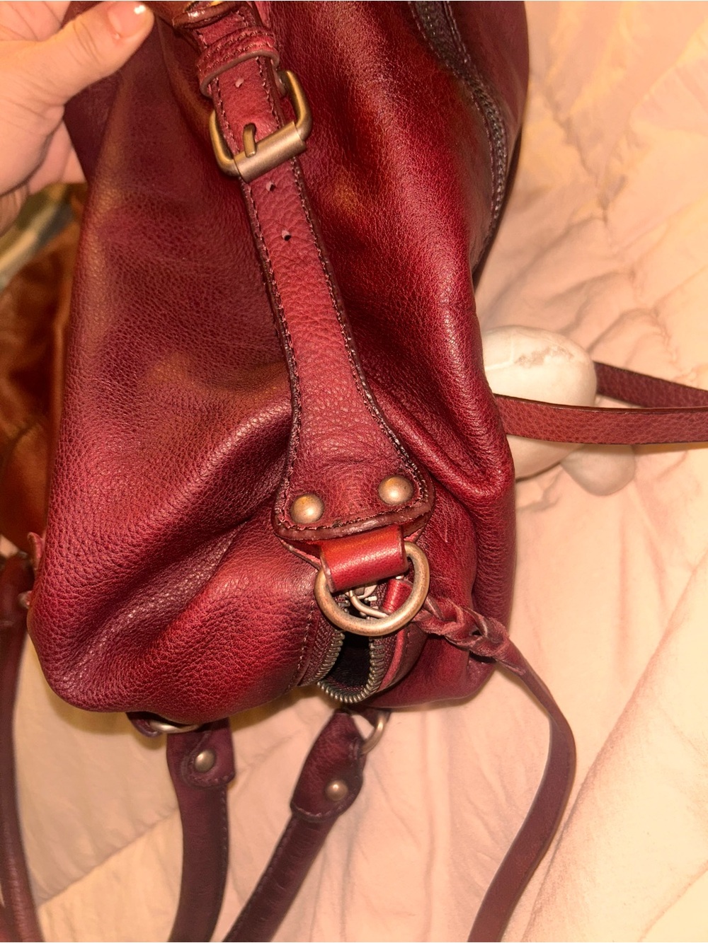 We The Free Emerson Tote in Red Rock/ red/ burgundy - Picture 9 of 13
